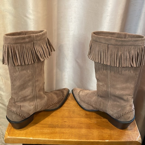 DURANGO CRUSH MAMIE WESTERN FRINGE & WHIPSTITCH SUEDE BOOT SIZE 6.5 NWOT - Picture 8 of 13